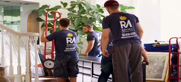 Royal Moving Co professionals working