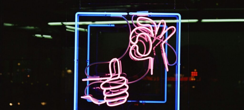Picture of a neon sign 
