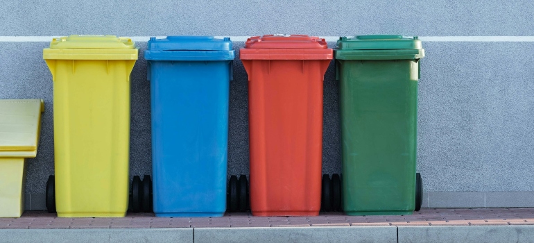 Picture of garbage bins that you will get to see once you get to know your new neighborhood