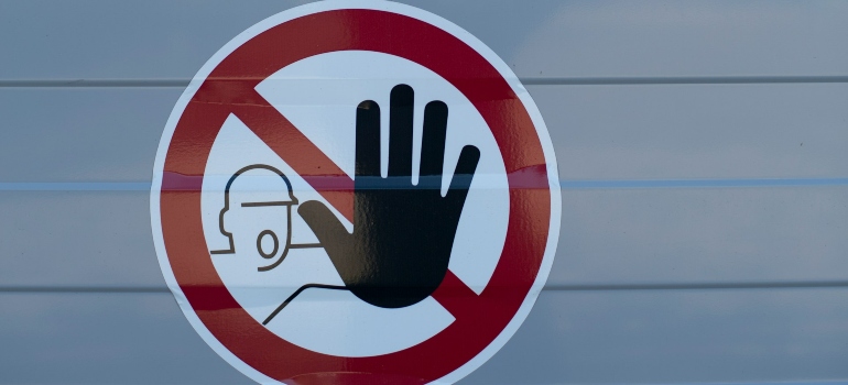 Picture of a warning sign