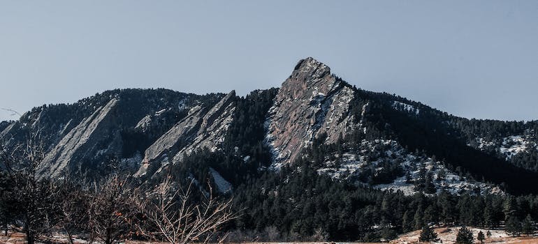 A park in Boulder that's looking at the Flatirons