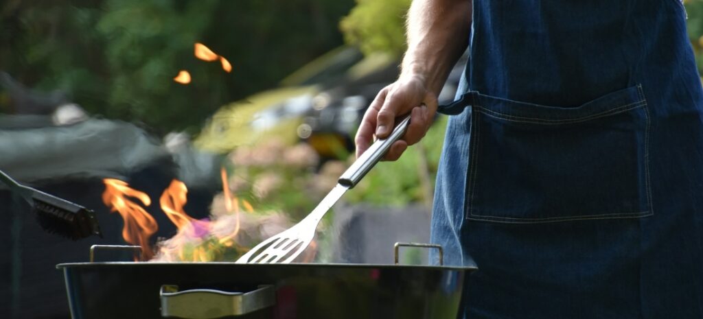 Picture of a person making BBQ 