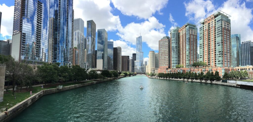 a river in Chicago, Illinois