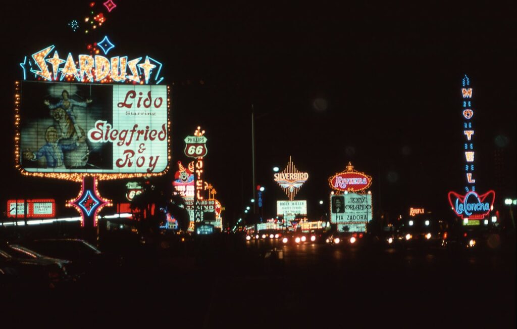 the city of Las Vegas at night