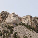 Rocks of Mount Rushmore in South Dakota