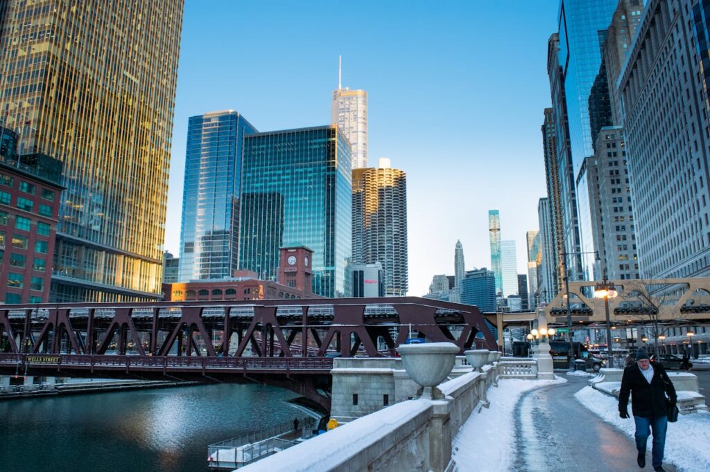 Chicago, Illinois in winter