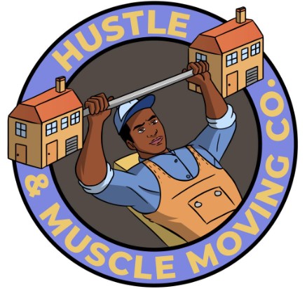 Hustle and Muscle Moving company logo