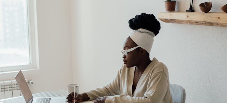 woman writing notes