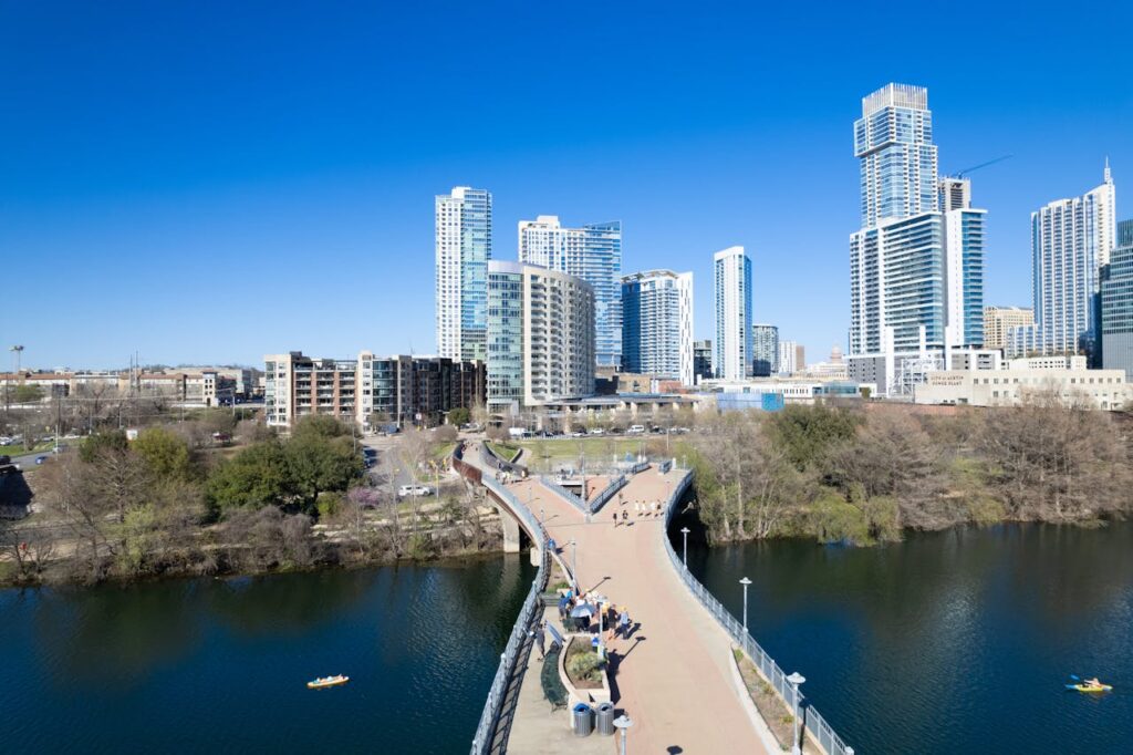 the view of Austin, TX