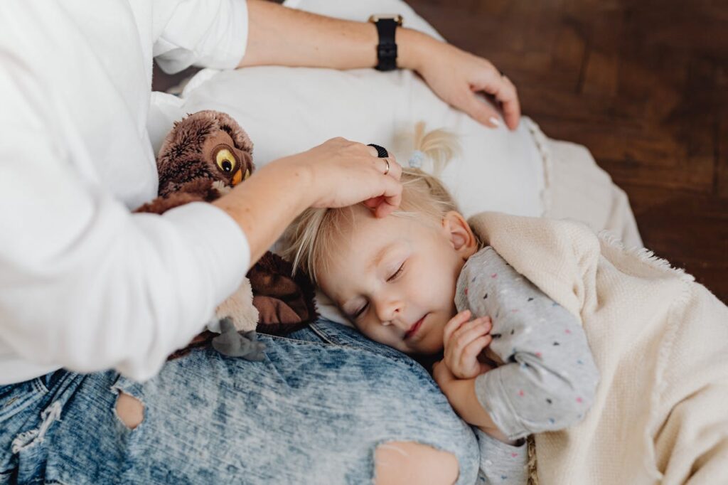 a girl sleeping