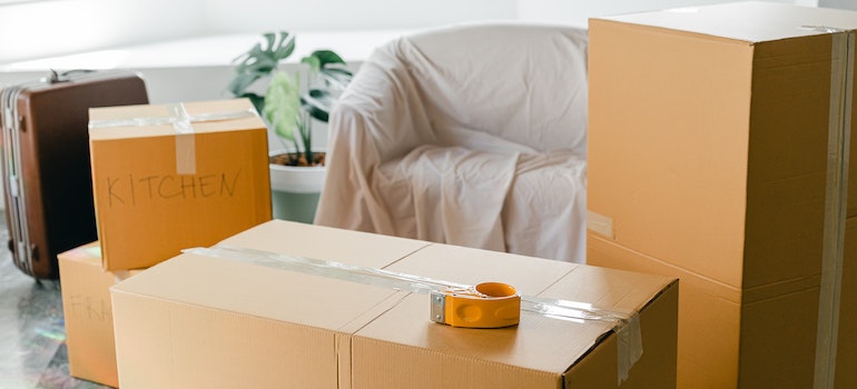 moving boxes in a room