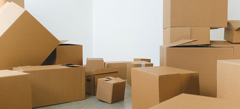 cardboard boxes