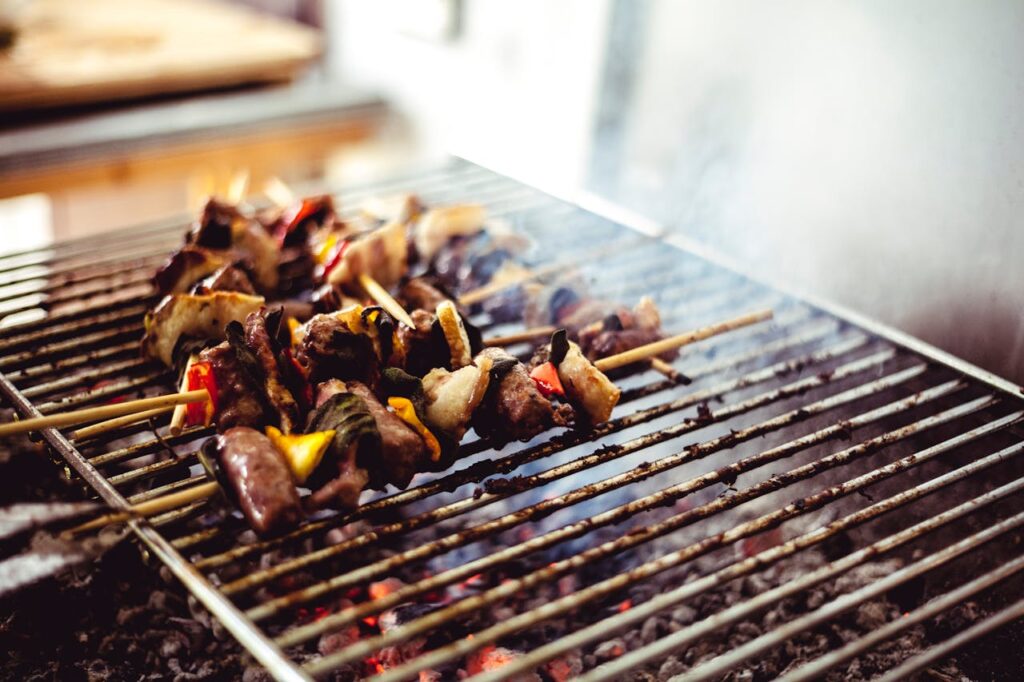 meat on grill