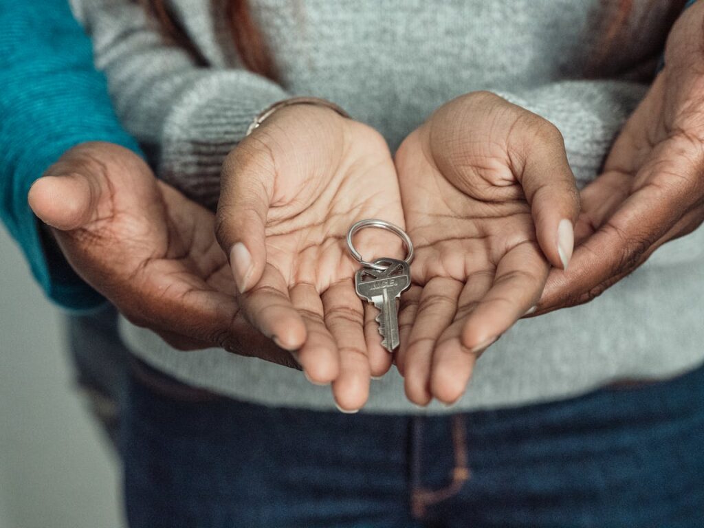 couple holding keys