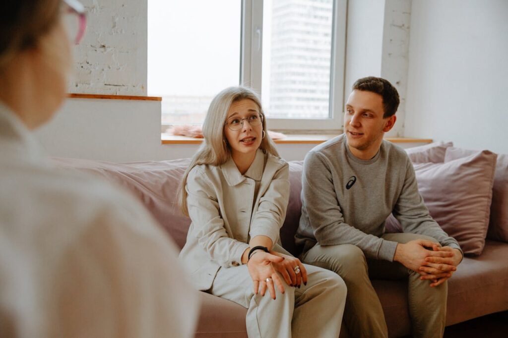 woman dealing with unsatisfied customers