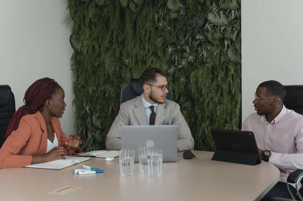 Colleagues having a Meeting
