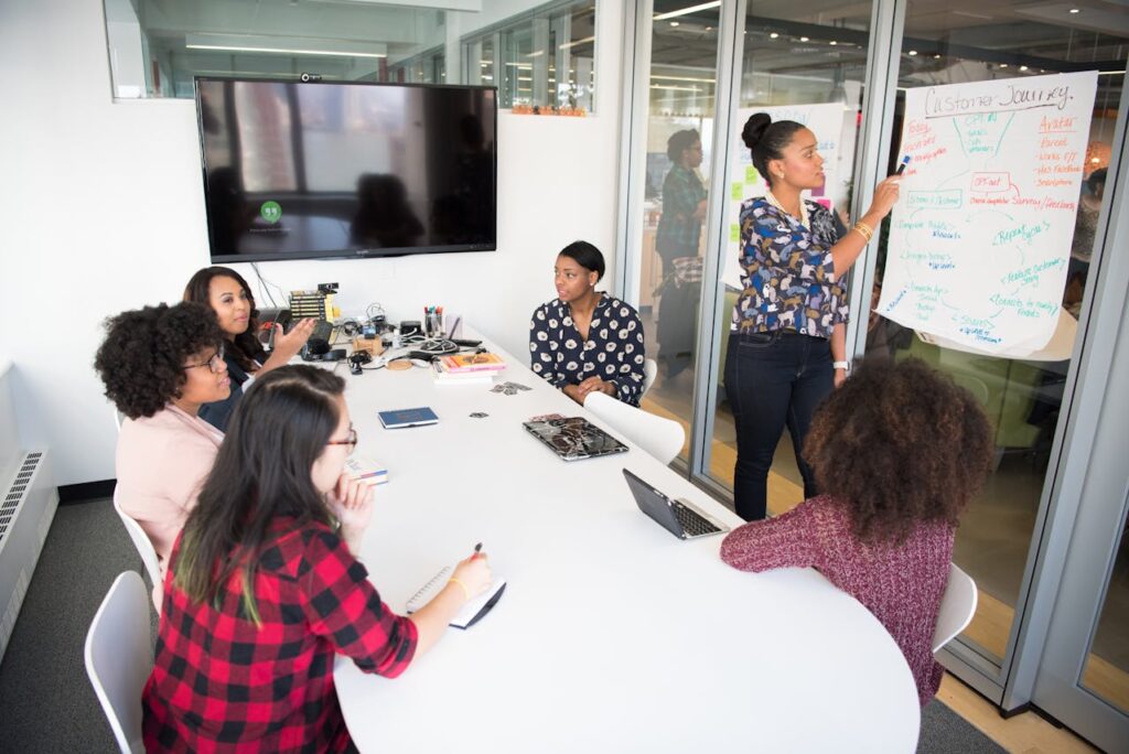 women in an office