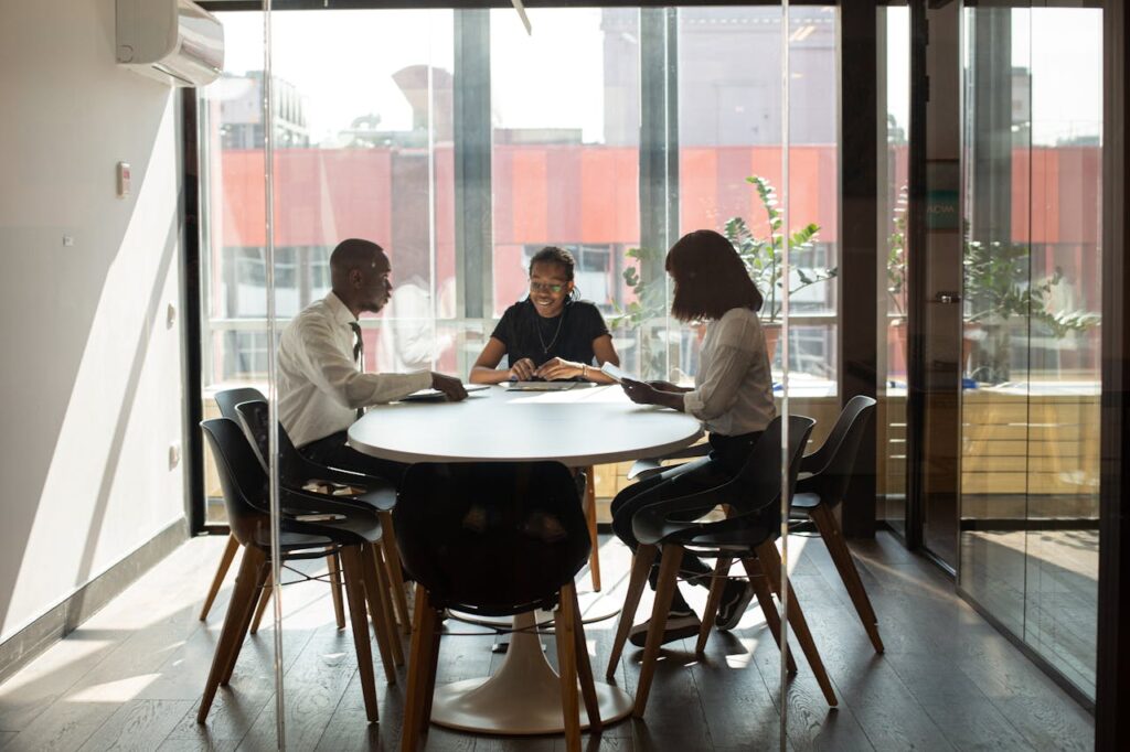 Colleagues having Team Meeting
