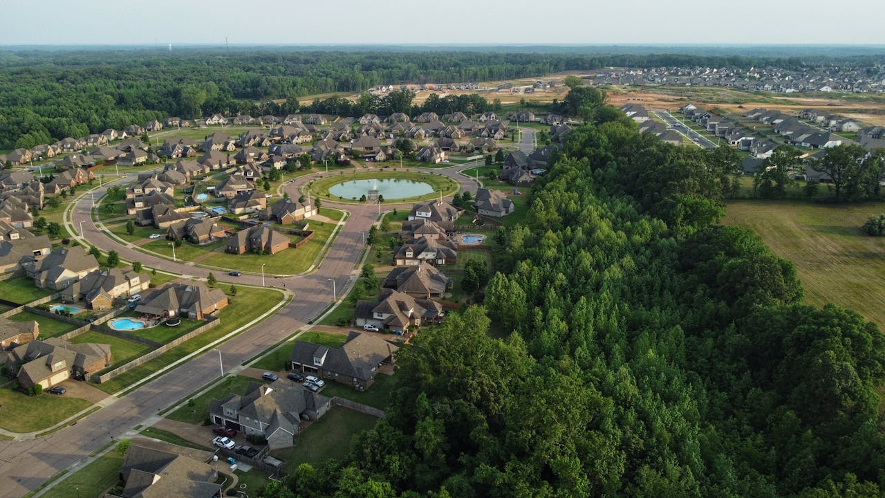 Aerial Photography of Houses in the Village