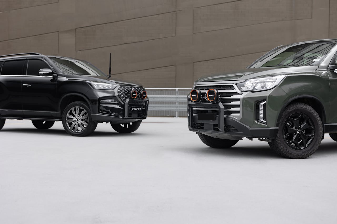 Modern SUVs in Urban Setting with Sleek Design