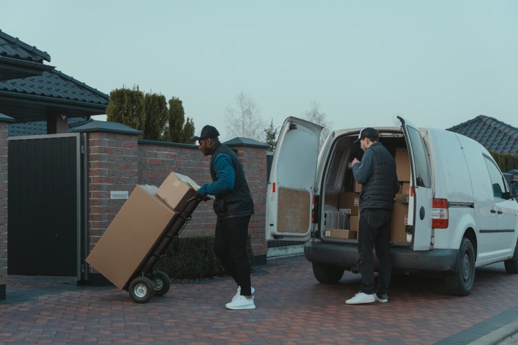 Men Delivering Parcels