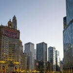 Chicago Skyline featuring Trump Tower and Historic Buildings