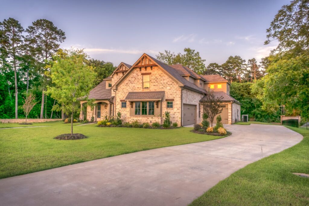 Beige Bungalow House
