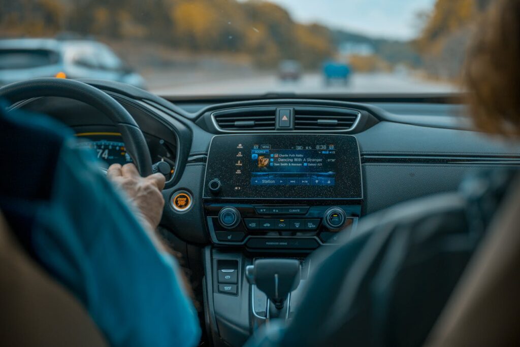 A Person Driving a Car
