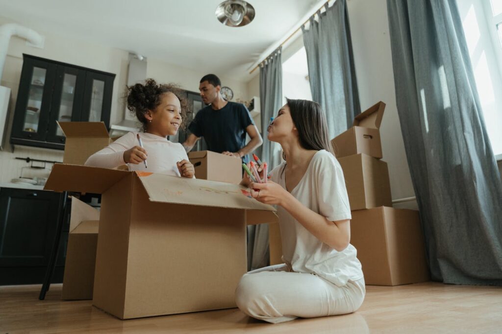 family packing for a move
