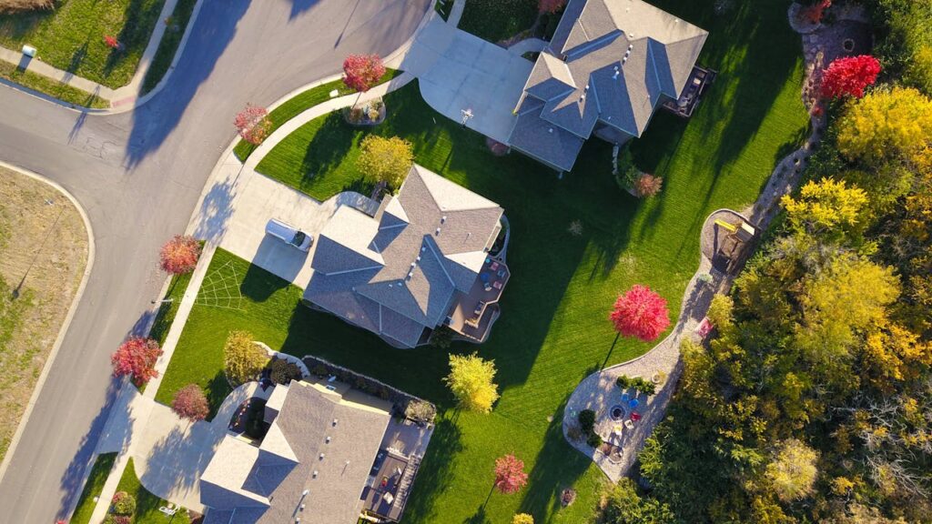 Bird's Eye View of Rooftops
