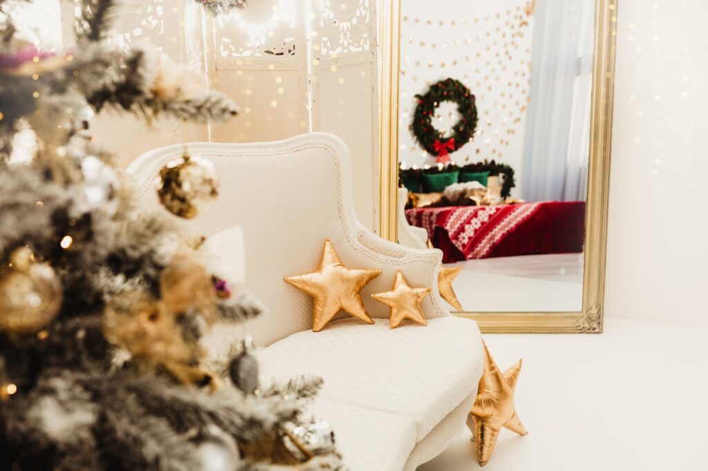 Chair With Star Pillows
