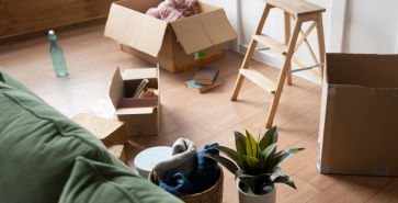 room prepared for moving