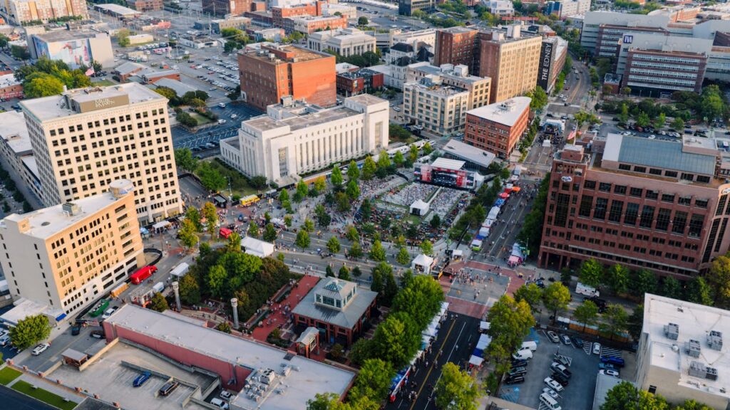 Aerial View of Downtown Chattanooga Festival