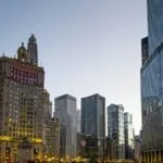 Chicago Skyline featuring Trump Tower and Historic Buildings